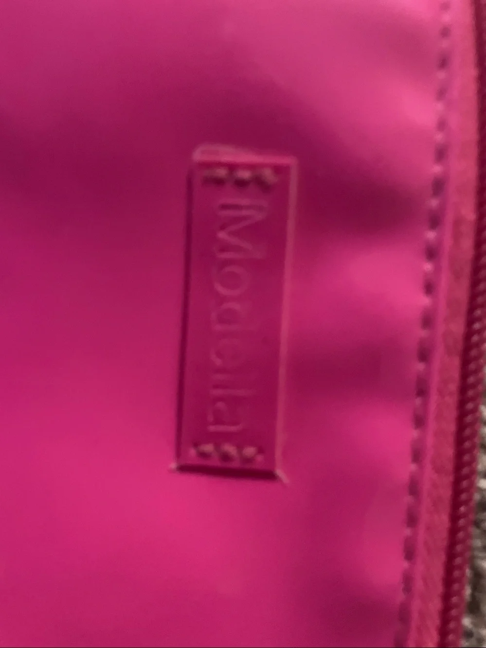 Modella Bright Pink Zip Cosmetic Pouch